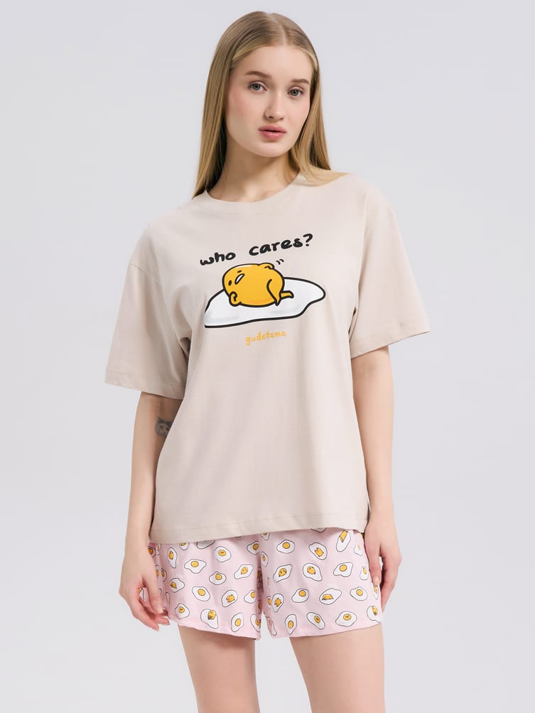 Пижама из хлопка с принтом Gudetama