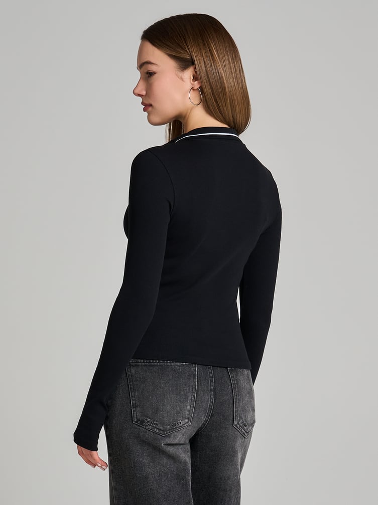 Рубашка-поло с длинным рукавом