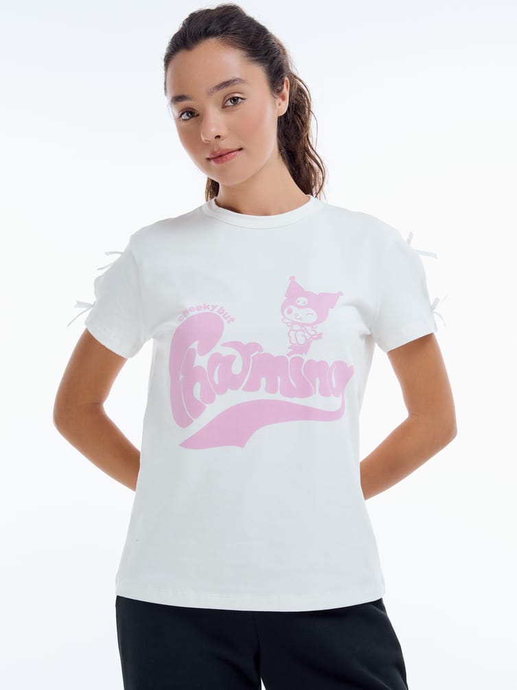 Футболка с принтом Kuromi и бантиками