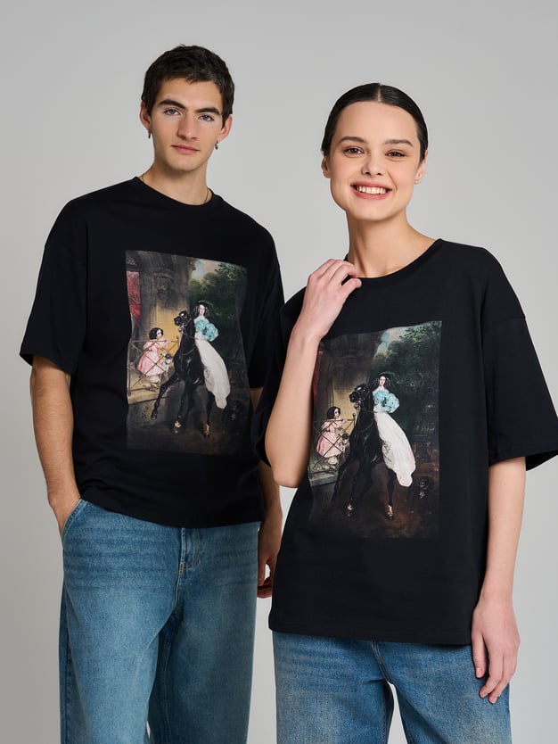 Футболка с принтом картин Третьяковской галереи