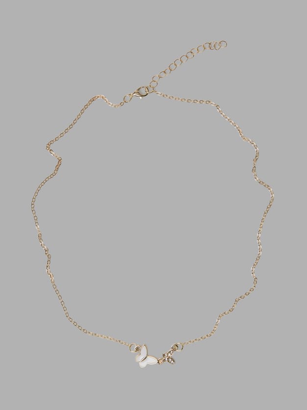 Колье цепочка с бабочками