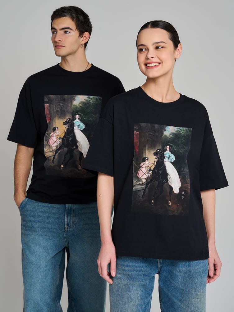 Футболка с принтом картин Третьяковской галереи