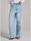 Джинсы багги широкие с вареным эффектом