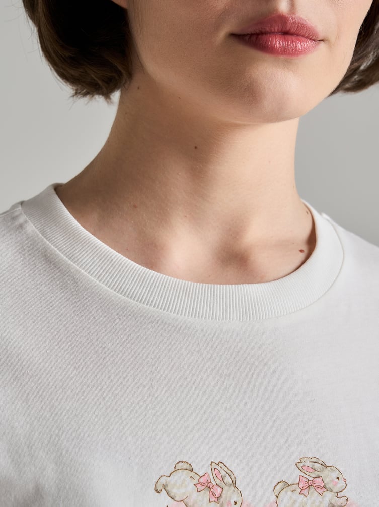 Хлопковая пижама с принтом и шортами