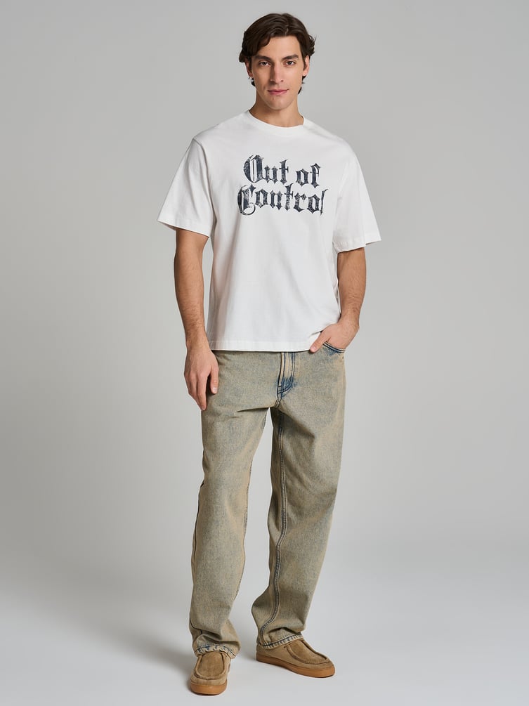 Футболка с надписью в стиле дрейн