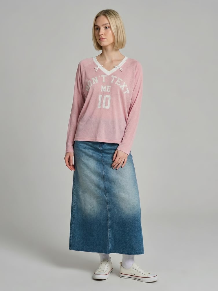 Лонгслив спортивный оверсайз с надписью