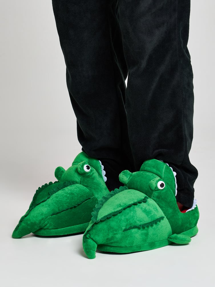 Плюшевые тапки-игрушки крокодилы