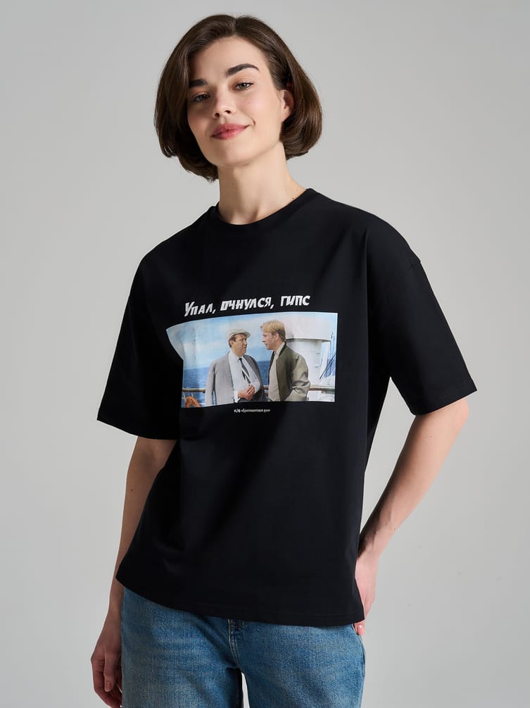 Футболка оверсайз с принтом Мосфильм