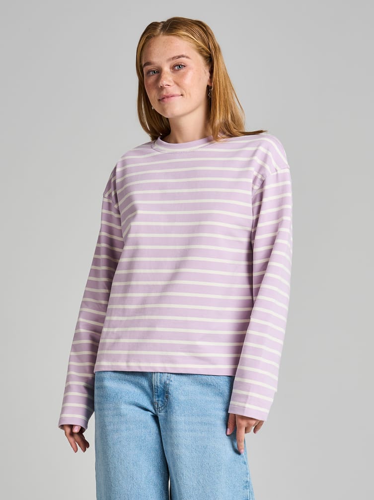 Лонгслив в полоску плотный