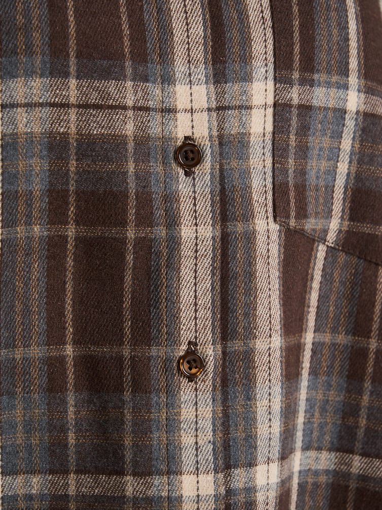 Рубашка осенняя в клетку оверсайз