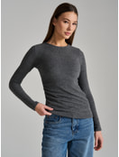 Лонгслив асимметричный  с драпировкой