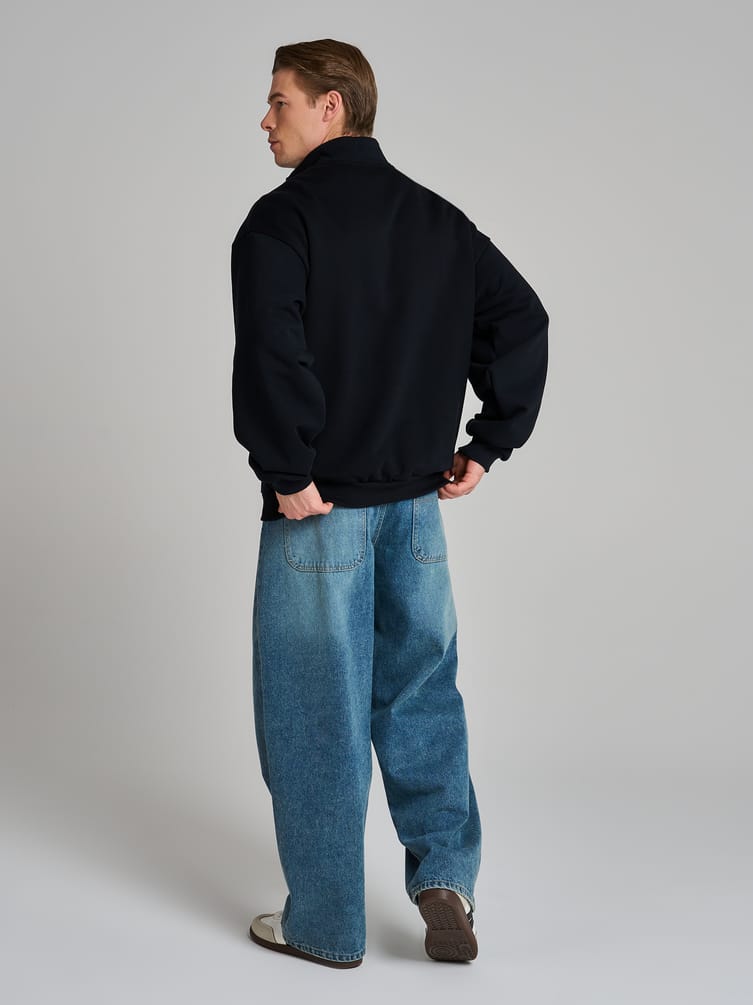 Утепленный свитшот Half zip с начесом