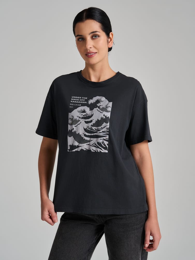 Футболка из хлопка с принтом