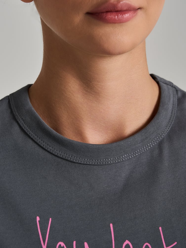 Футболка из хлопка с принтом