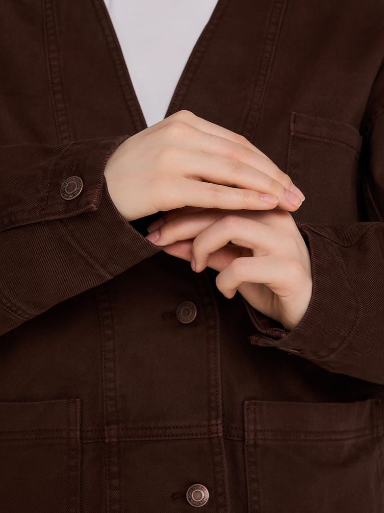 Рубашка-пиджак оверсайз джинсовая