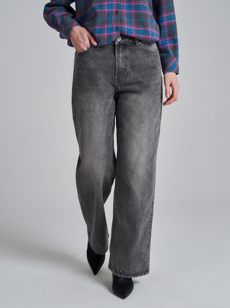 Джинсы Baggy с винтажной стиркой