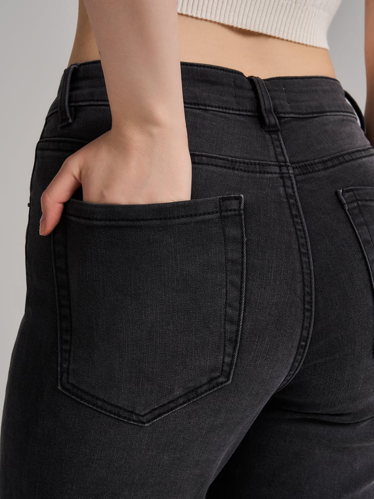 Джинсы скинни с высокой талией