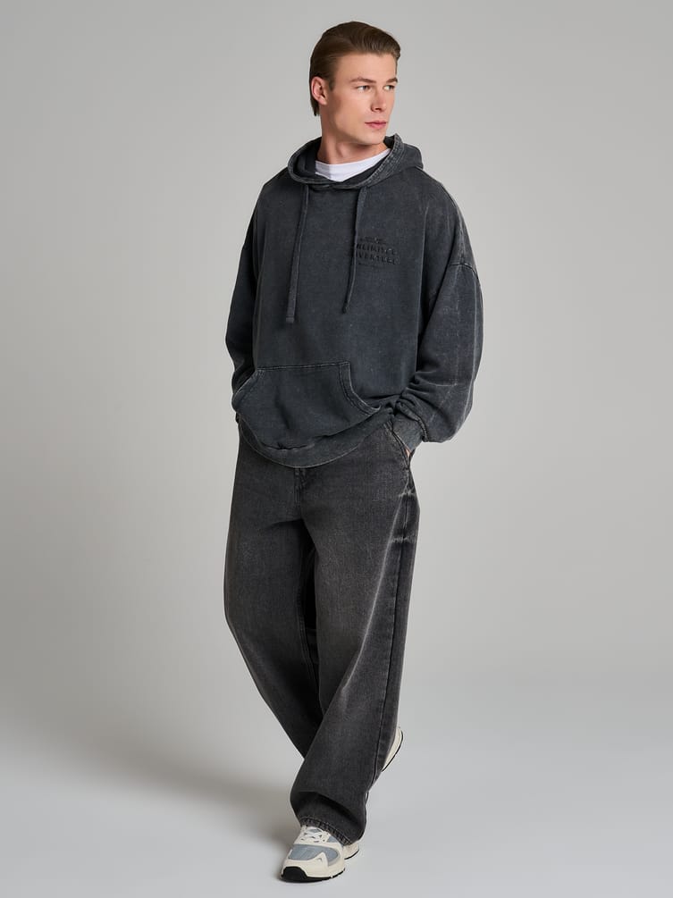 Худи варенка с надписью и начесом