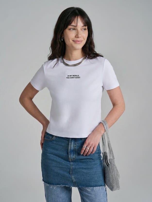 Футболка из хлопка с надписью