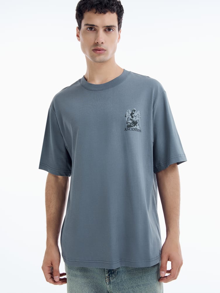 Футболка хлопковая с принтом ангела