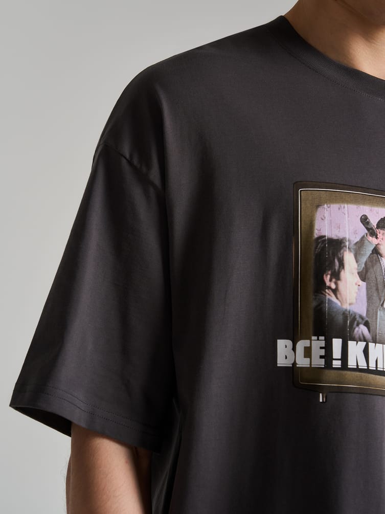 Футболка оверсайз с принтом Мосфильм
