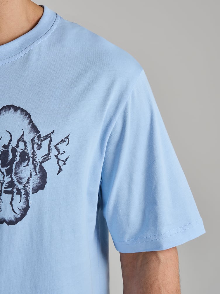 Футболка из хлопка с принтом дрейн