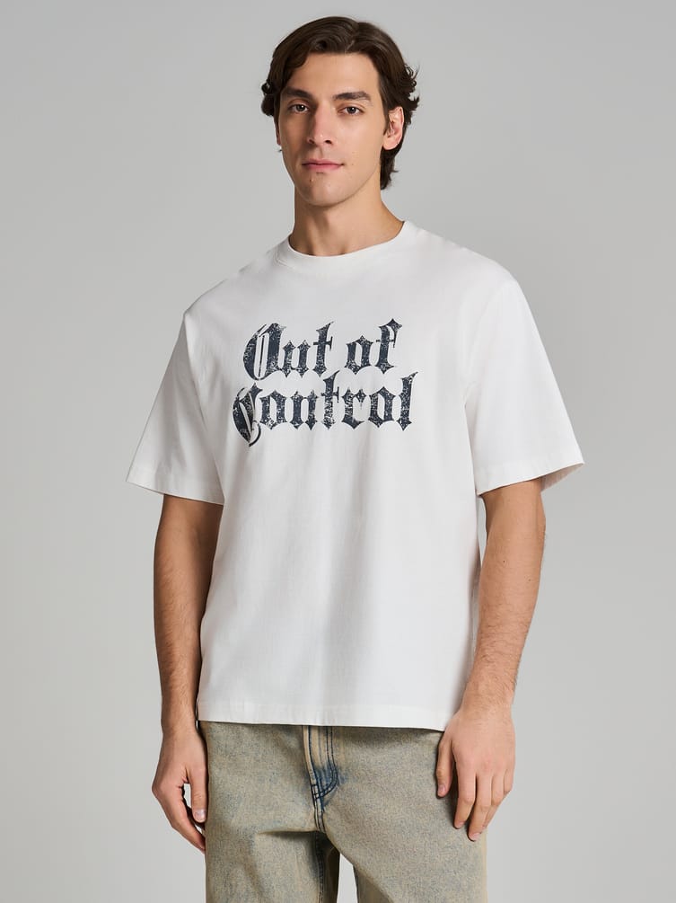 Футболка с надписью в стиле дрейн