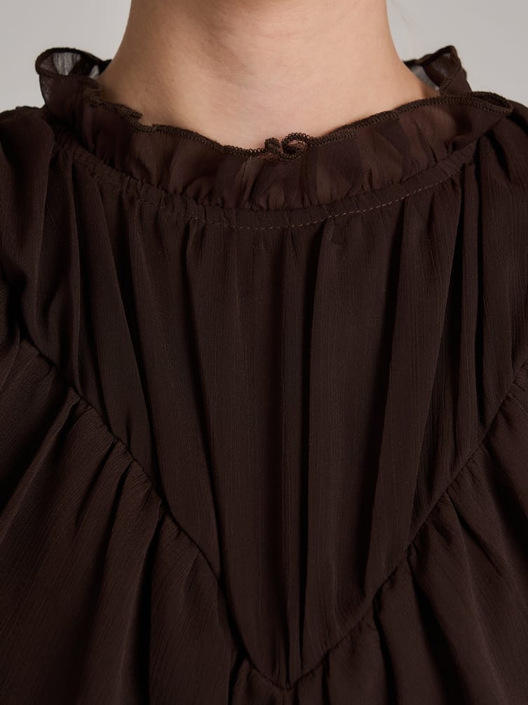 Блузка бохо с рюшами