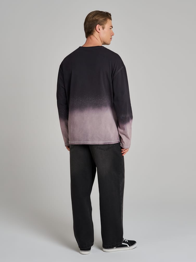 Лонгслив гранж с градиентом