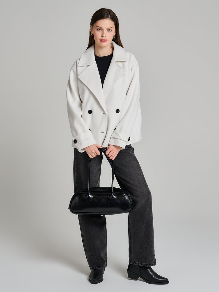 Пальто демисезонное двубортное