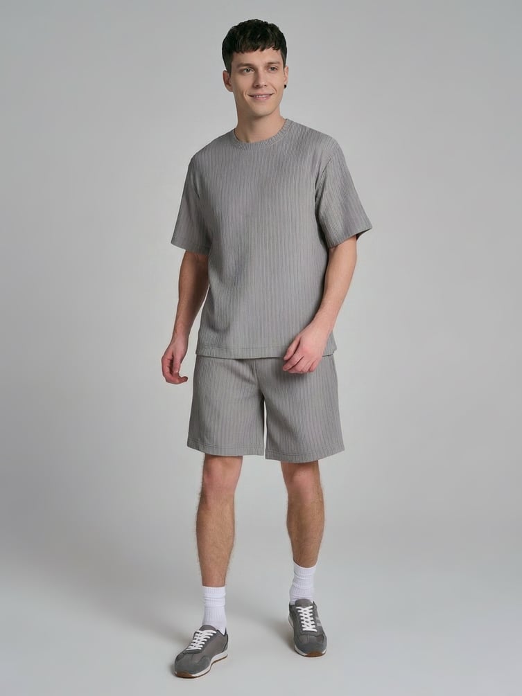 Шорты повседневные из жатого материала