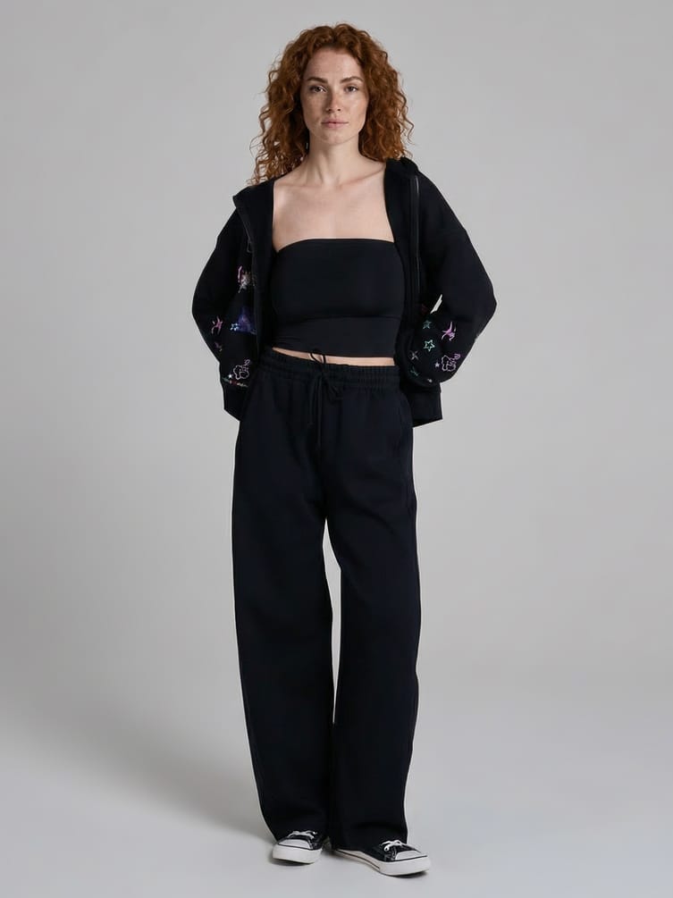 Брюки широкие повседневные