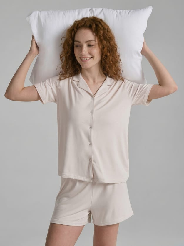 Пижама с рубашкой и шортами