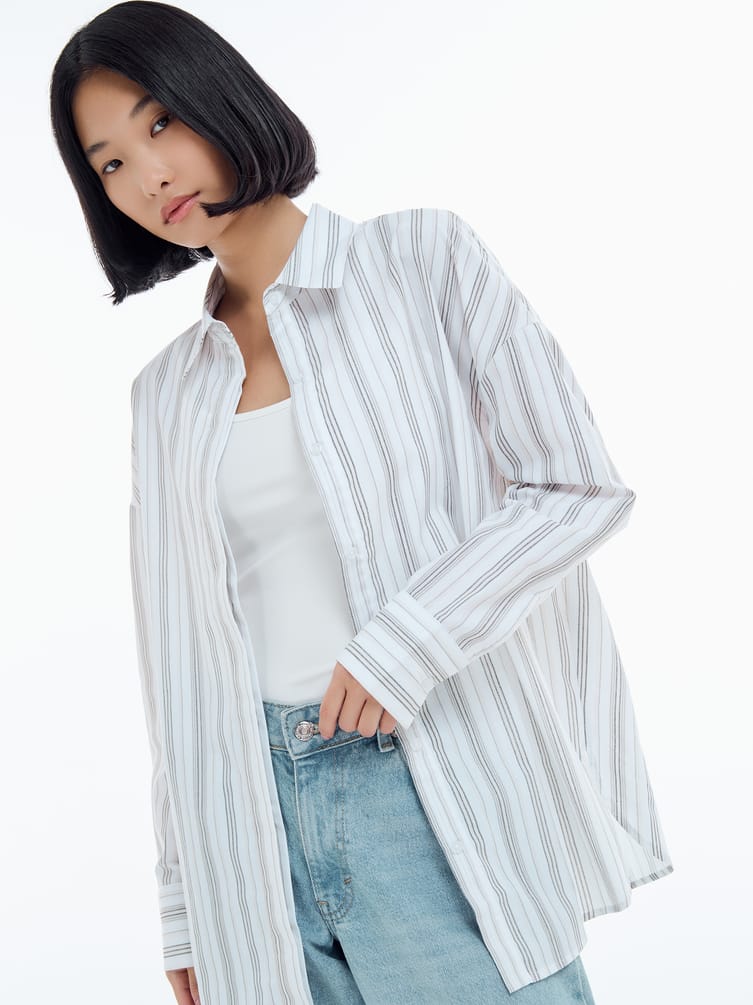 Рубашка оверсайз в полоску