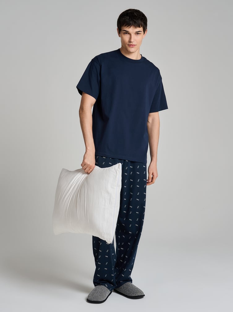 Пижама хлопковая с футболкой и брюками