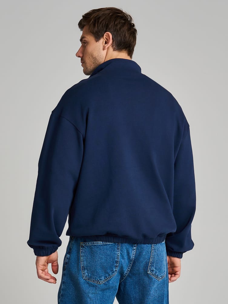 Свитшот оверсайз с молнией полузамком