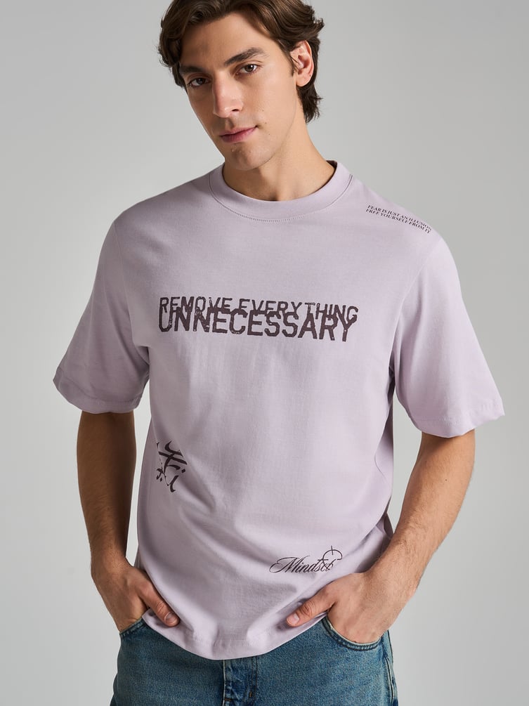 Футболка оверсайз из хлопка с надписью