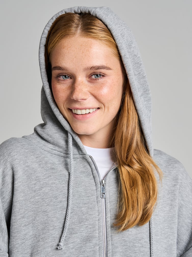 Зип худи оверсайз со стразами на спине