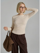 Лонгслив приталенный с драпировкой