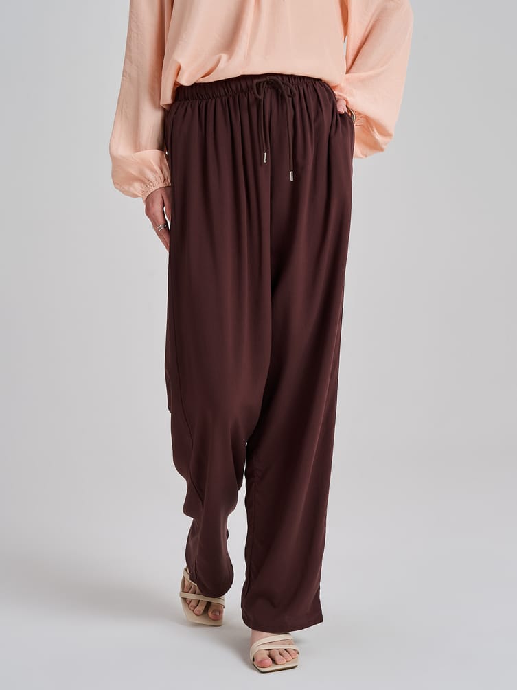 Брюки широкие летние