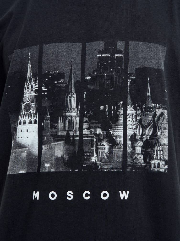 Футболка оверсайз с принтом Москва