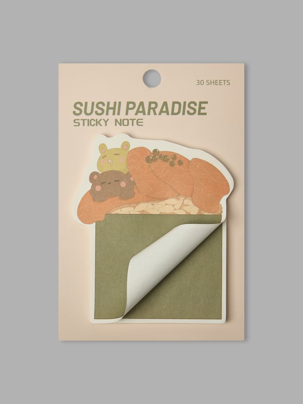Стикеры для заметок суши - 30 л.