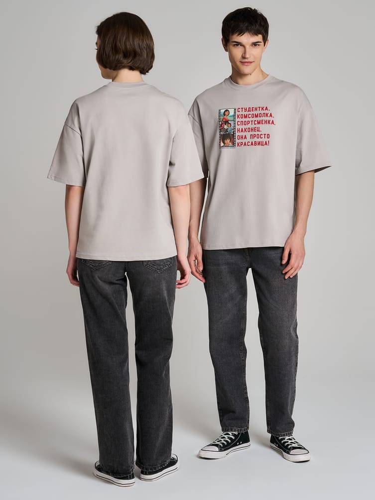 Футболка оверсайз с принтом Мосфильм