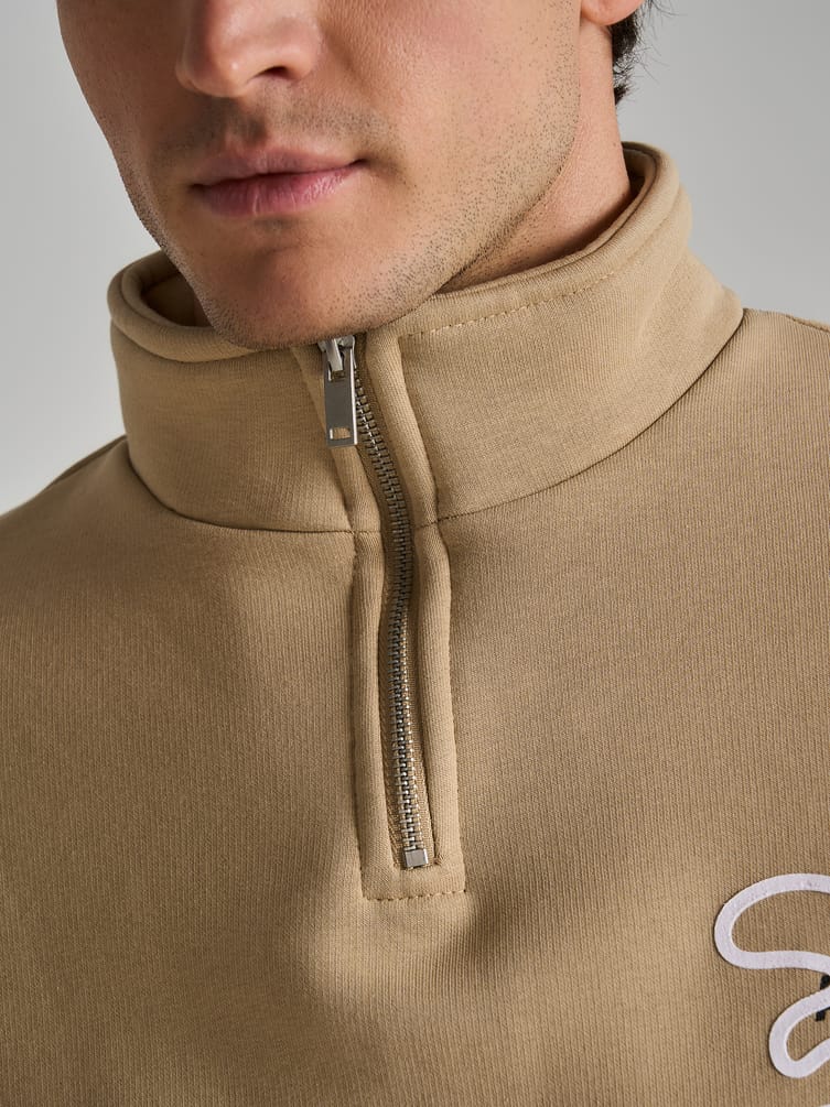 Теплая толстовка с высоким горлом и начесом