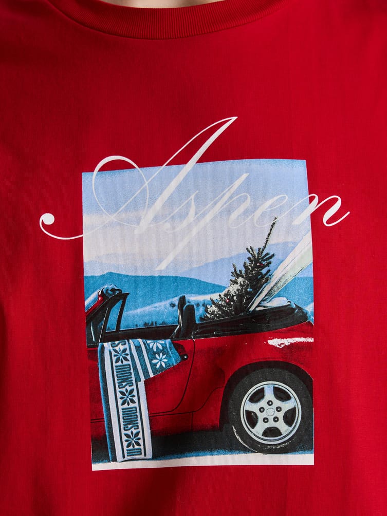 Футболка оверсайз с принтом