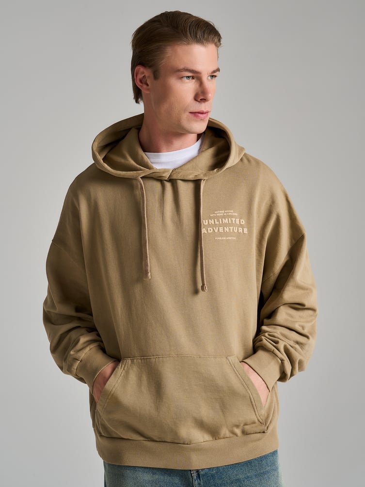 Худи варенка с надписью и начесом