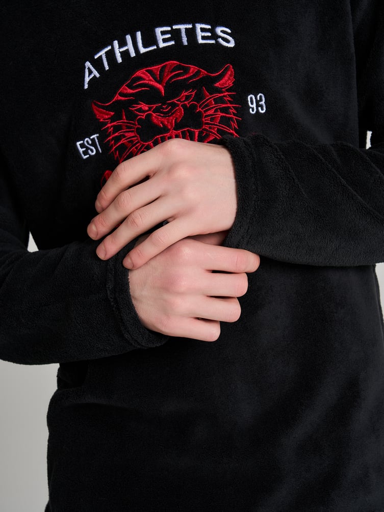 Пижама плюшевая теплая с брюками