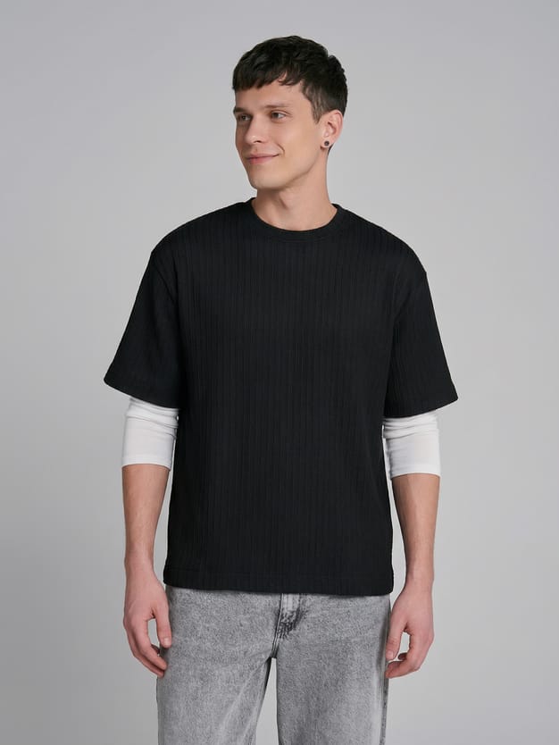 Футболка летняя из жатой ткани