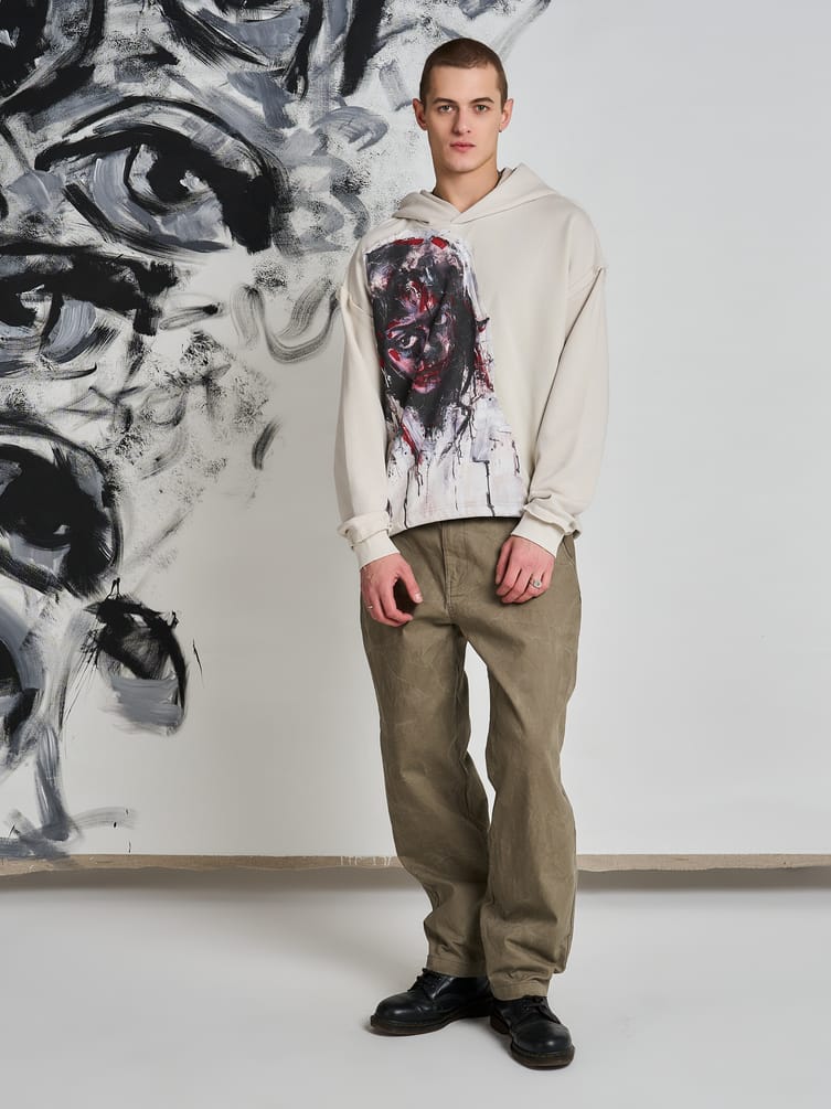Худи оверсайз с принтом Макс Борисов