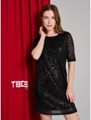 Вечернее блестящее платье с пайетками